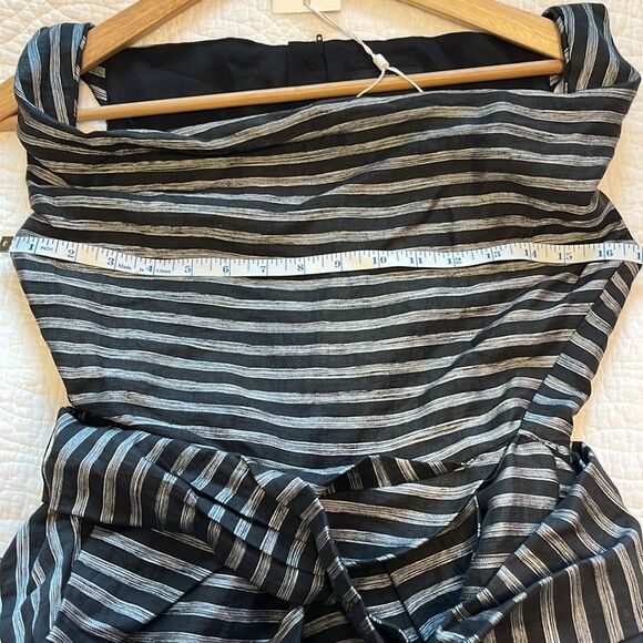 C/MEO Collective Blinded Sleeveless Striped Belted Mini Dress Black Women’s XXS - Picture 7 of 8